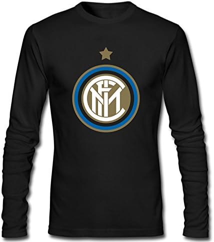 MVYE Men's Inter Milan 6e6 Long Sleeve T Shirt Cotton black L