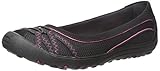 Skechers Women's Bikers Upcycle Flat, Black Nubuck/Suede/Mesh, 7.5 M US