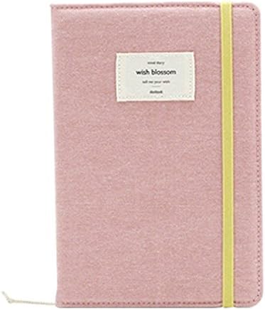 Soft Cotton Cover 2017 Planner New Year Scheduler Monthly Weekly Daily Personal Organizer Business Appointment Book Agenda Journal, 176p, 5.3"X7.6" (Indi Pink)