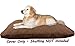 Dogbed4less DIY Pet Bed Pillow Brown Denim Duvet Cover and Waterproof Internal case for Dog at 47X29X4 Inch - Covers only