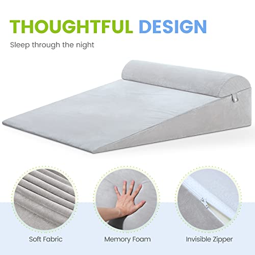 OasisSpace Wedge Pillow Extra Large Orthopedic Bed Wedge Pillow Set