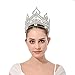 DcZeRong Women Crowns Queen Crowns For Women Prom Pageant Party Rhinestone Crystal Women Birthday Queen Crowns Standard Size Full Round Tiaras Crowns