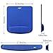 Nex Mouse Mat with Keyboard Wrist Rest Pad Kit Comfortably Made of Memory Foam (Blue)