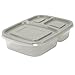 Sunsella Buddy Boxes - 3 Compartment Containers (4 Pack) Reusable Bento Lunch box & Divided Food Storage With Grey Lids (Not Leakproof)
