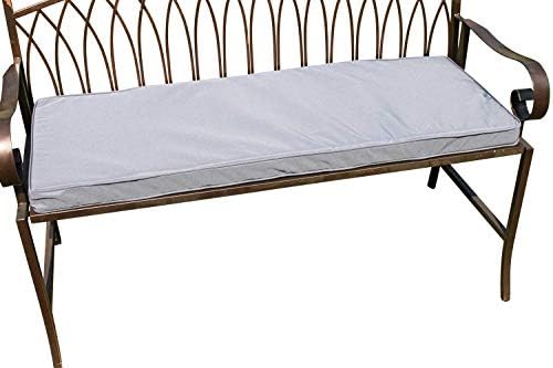 Garden Furniture Cushion- Cushion for 2 Seater Metal Garden Bench -Grey