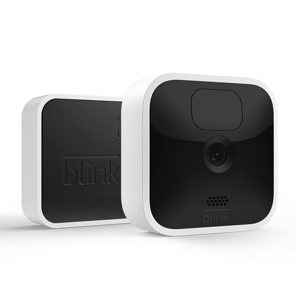 Blink Indoor | Wireless, HD security camera with two-year battery life, motion detection, two-way audio, Alexa enabled, Blink Subscription Plan Free Trial | 1-Camera System