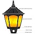 Solar Wall Light Outdoor, Greenclick Solar Wall Lantern PIR Motion Sensor Waterproof Solar Flame Lights for Pathway Patio Garden Yard Porch Stairways 2PCS