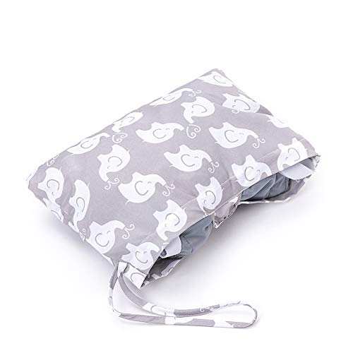 2-in-1 Baby Shopping Cart Cover and High Chair Protector, Germ-Protecting Seat Covers for Grocery Carts, Full Safety Harness for Restaurant High Chairs, Universal Fit, for Babies, Infant (Grey)