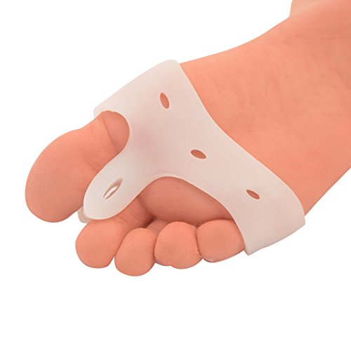 FootMatters Silicone Soft Gel Bunion Toe Corrector Metatarsal Strap - 1 Pair
