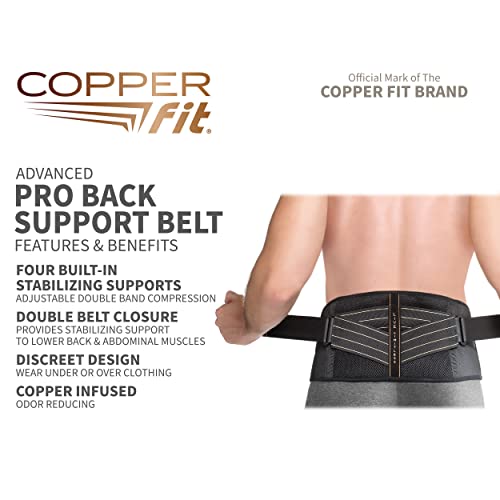 Copper Fit Advanced Back Pro Belt Compression Brace, Large/XLarge