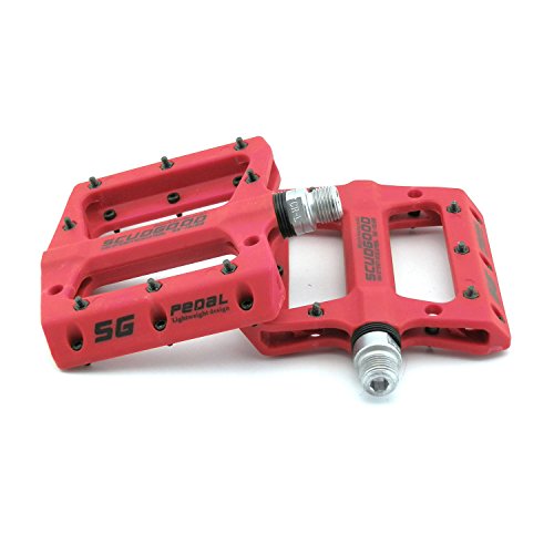 red bike pedals