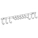 iDesign Classico Wall Mount 12-Hook Closet Organizer Rack - 10.25