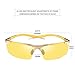 VEOAY HD Night Driving Glasses Anti Glare Polarized Night Vision Glasses Safe Driving Glasses for Men Women (yellow 7)