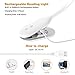 Wobrikosee LED Desk Lamp, Rechargeable Clip On Light with 30 Mins Timer, Touch Switch, White Color, Modern Style, Energy-efficient, Cordless, Desk Lamp