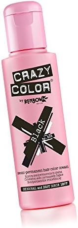 2 x Crazy Color Semi Permanent Hair Colour Dyes by Renbow 100ml Black 30