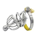 YiFeng Stainless Male Chastity Device Belt Restraint Bondage Fetish Urethral Tube ZCS28 (48mm Ring)