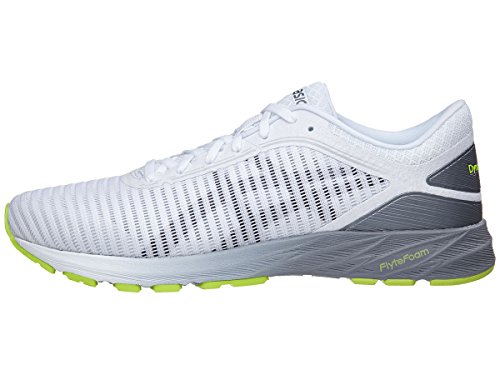 ASICS T7D0N Men's Dynaflyte Running Shoe, White/Black/Stone Grey - 10