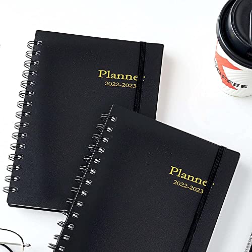 AukCherie Agenda 2022 Semanal 21x14.3 cm Agenda Scolaire 2022.1-2023.6 Agenda diaria quo vadis 2022 Páginas Notas planificador Semanal (Negro)