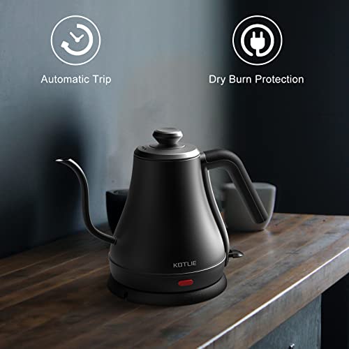 KOTLIE Electric Gooseneck Kettle, 1000W Electric Kettle with Fast