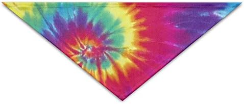 PETLOVEPET Pastel Rainbow Tie Dye Triangle Pet Scarf Dog Bandana Pet Collars For Dog Cat One Size