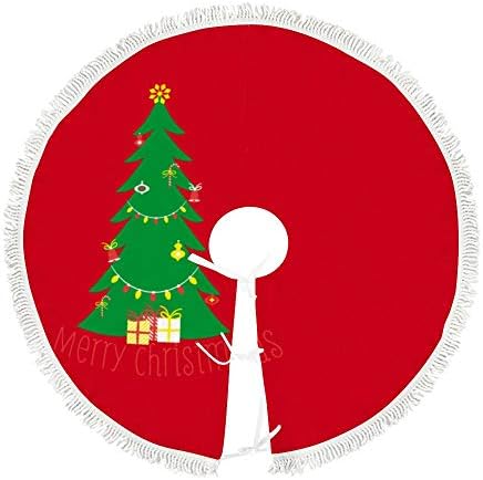 サボテンアートパターン クリスマスツリースカート クリスマス飾り 円形 可愛いツリースカート豪華 ベースカバー オーナメント インテリア B081l6lwd1 995円