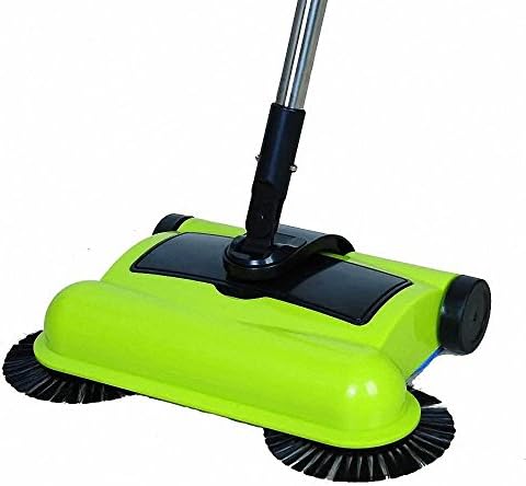 Haerbin Household 360 Degrees Rotation Multi-Function Cleaner Automatic Sweeping Machine Hand-Push Without Electricity Lazy Mop Dustpan And Trash Bin 3 In 1 (Green)