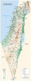 Israel Map Poster A3 - 47:25 by