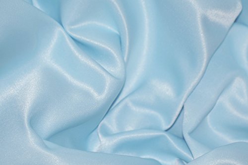 mds Pack Of 10 Wedding 12 x 108 inch Satin Table Runner For Wedding Banquet Decoration- Baby blue