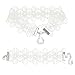 Lisli Fashion Gothic Black White Lace Choker Necklace Bracelet Women Jewelry Set
