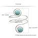 Q&Q Fashion Silver Plated Egypt Cleopatra Turkey Double Blue Stone Swirl Spiral Dancer Upper Arm Cuff Armlet Armband Bangle Dia. 6.8cm(2.67