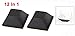 uxcell Square Self Adhesive Rubber Pads for Furniture12mmx12mmx6mm 12 in 1