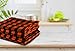 Urban Villa Cotton Dinner Napkins Set of 12, 20x20 Inche Soft Premium Cotton Napkins, Hotel Quality Highly Absorbent, Reusable & Washable Mitered Corner Table Dinner Napkins - (Orange/Black, Checkerd)