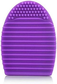 Komocare Cleaning Makeup Washing Brush Silica Glove Scrubber Board Cosmetic Clean Tools (Green) (Purple)
