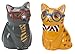 Salt & Pepper Shakers, Smarty Cat Collection, Hand-painted Ceramic by Boston Warehouse