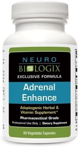 Neurobiologix Adrenal Enhance - Adaptogenic Herbal &amp; Vitamin Supplement (60 vegetable capsules) by NeuroBiologix