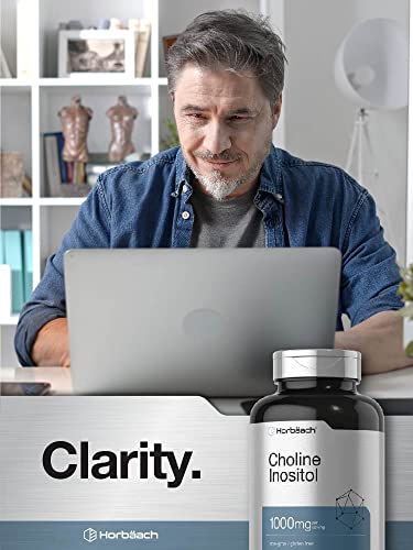 Horbaach Choline Inositol 1000 Mg, Sin Omg, Suplemento Sin Gluten - 200 Cápsulas
