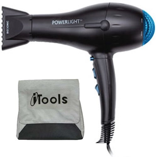 Bio Ionic iTools PowerLight NanoIonic Pro-Dryer 1875W - Black, comes with Shoulder Bag