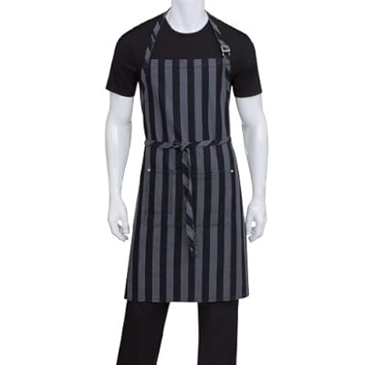 Chef Works Unisex Chesapeake Bib Apron, Black, One Size