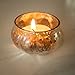Antique Silver Glass Pumpkin Tea Light Holder - Set of 6 - Ideal Gift for Wedding, Party, Bridal, Votive and Home Decor