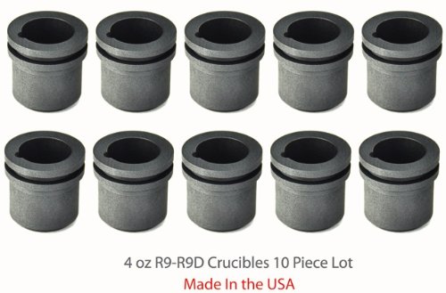 10 Piece Lot 4 oz Crucible For R9 R9D-10 Melting Casting Furnace Refining Gold Silver Copper Scrap Jewelry
