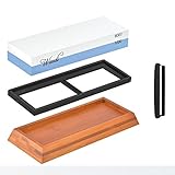 Knife Sharpening Stone Wuudi Whetstone Double-Sided 1000 and 6000 Grit