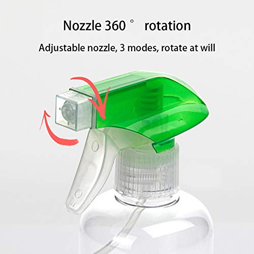 Sizet-Spray-Bottles-for-Cleaning-Solutions-16-oz-Empty-Clear-Alcohol-Resistant-Refillable-Container-with-Adjustable-Sprayer