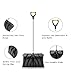 ORIENTOOLS Snow Pusher with D-Grip Handle and Foot Plate, The Shovel Perfect for Shoveling or Pushing Snow, Soils and Grains (19
