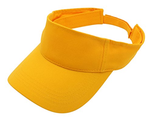 Top Level Sun Sports Visor Men Women - 100% Cotton One Size Cap Hat, GLD