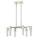 Westinghouse 6329800 Cava Six-Light LED Indoor Chandelier, Brushed Nickel Finish with Bubble Glass, 6
