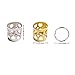 Suhome 300 Pieces Hair Braiding Cuffs Dreadlocks and Hair Braid Rings for Hair Accessory (Gold and Silver), Including 200 PCS Aluminum Dreadlocks Beads Metal Cuffs + 100 PCS Hair Braid Rings