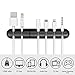 Cable Clips Cord Organizer Cable Management, YUERSEAK Adhesive Wire Cord Holder for Computer Power Cords,USB Charging Cables, Mouse Cable, Desk PC, Office Home Car - 7, 5,3 Slots Black, 3 Packs