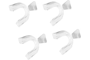 4Pcs Transparent Silicone Mouth Guard, Teeth Grinding Guard for Sports, Bruxism, Night Protection, Bleaching Tray