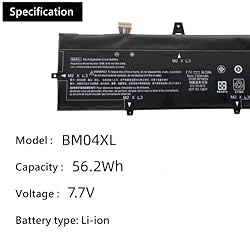 HCSK BM04XL New Laptop Battery compatable with HP