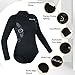 CtriLady Women Neoprene Wetsuit, Shorty Wetsuit for Women, 1.5mm Long Sleeve Diving Suits with Front Zipper UV Protection for Swimming Diving Snorkeling